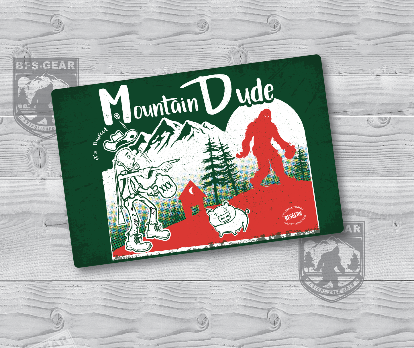 Mountain Dude Metal Sign